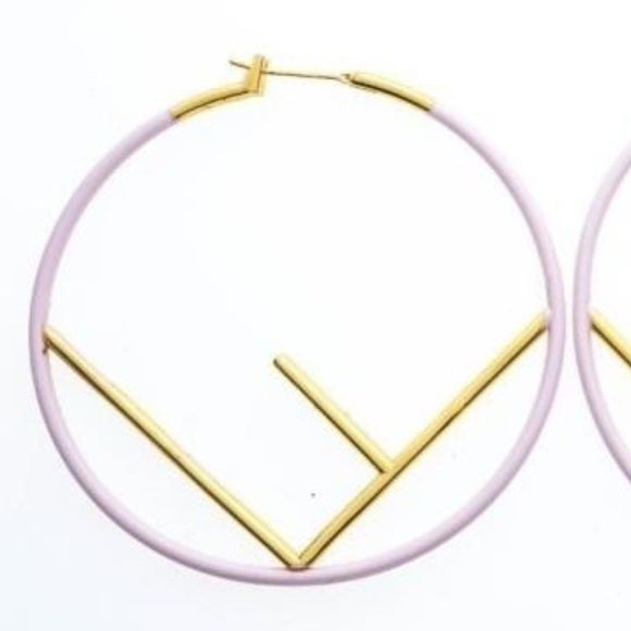 Large F accent hoops - Picture 4 of 8